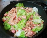 レタスの食感と醤油の香り＠黒チャーハン作り方7写真