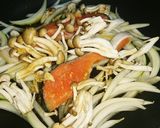 鮭と玉ねぎとしめじのしょうがポン酢蒸し♡作り方5写真