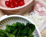 ほうれん草とトマトの♪オープンオムレツ♥作り方1写真