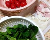ほうれん草とトマトの♪オープンオムレツ♥作り方1写真