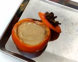 柿チーズプリンのジャックオランタン作り方8写真