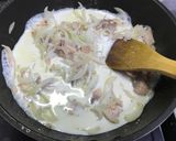 秋鮭と牛乳で サーモンクリームパスタ作り方7写真