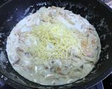 秋鮭と牛乳で サーモンクリームパスタ作り方9写真