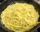 秋鮭と牛乳で サーモンクリームパスタ作り方10写真