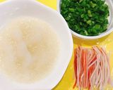 卵2個♡豆腐でふわふわかに玉みぞれあん作り方1写真