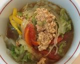 鶏ひき肉と野菜のあったかとろみ麺作り方7写真