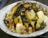 かぼちゃの煮物☆豚肉玉ねぎエノキあんかけ作り方11写真