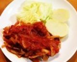 鶏胸肉の塩麹ソテー、トマトソース添え作り方6写真