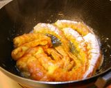 アルゼンチン海老の米粉揚げ焼き。作り方3写真
