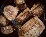 鹿モモ肉のサイコロステーキ作り方2写真