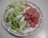 鶏ささみとねぎのシンプル中華炒め作り方1写真