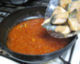 秋鮭のトマトソーススパゲティ作り方5写真