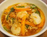 エビとピーマンのとろみ麺作り方5写真