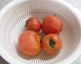 らっきょう酢で簡単★トマトの酢の物作り方1写真