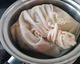 ２番出汁で鶏ガラ白湯〜コク旨餃子スープ作り方2写真