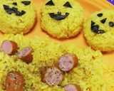 ターメリックライスでハロウィンおにぎり♬作り方4写真