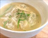 ２番出汁で鶏ガラ白湯〜コク旨餃子スープ作り方5写真