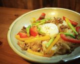 豚肉どんぶりwith野菜and温玉作り方5写真