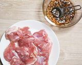 鶏の唐揚げ・黒酢ソース。作り方1写真