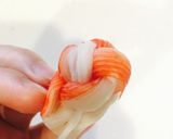 弁当・おせちに♡かわいいカニカマ三つ編み作り方2写真