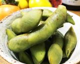 丹波篠山黒枝豆をペペロンチーノで作り方1写真