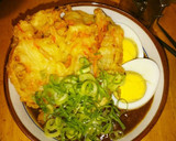 簡単カレー南蛮そば～かき揚げとゆで玉子作り方3写真