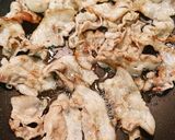 豚バラと大根葉の炒め物作り方1写真