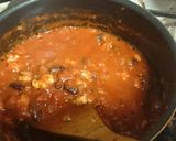 鶏ひき肉と米油~豆のトマト煮込み作り方3写真