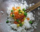 角切りベーコンとミックスベジタブルの炒飯作り方3写真