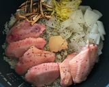 超簡単！生姜でポカポカ濃厚鶏粥！作り方1写真