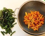 山菜なめことろろ茶そば作り方1写真