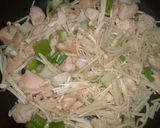 鶏肉とねぎのみそ炒め作り方2写真