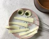 ハロウィンに♡ベロ出しミイラ♡海苔弁♡作り方1写真