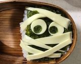 ハロウィンに♡ベロ出しミイラ♡海苔弁♡作り方5写真