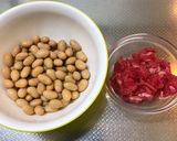 ◉大豆と牛肉の味噌炒め作り方1写真