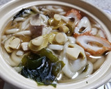 シモフリシメジとシモコシの鍋焼きうどん作り方7写真
