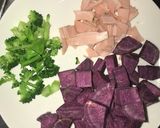 不気味だけど美味しい紫芋とかぼちゃサラダ作り方1写真