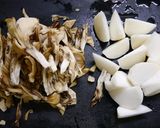 簡単！やさしい☆かぶと舞茸の煮物作り方1写真