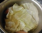 コンソメ茹でキャベツ巻きソーセージ串作り方2写真