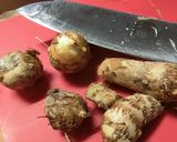 里芋の下ごしらえ、皮がつるん作り方1写真
