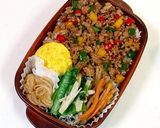 ［お弁当］パプリカ入りそぼろ丼作り方4写真