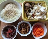 あたた生だしできのこともち麦の炊き込み飯作り方2写真