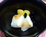 練乳抹茶ミルクのお汁粉(ぜんざい)風餅作り方4写真