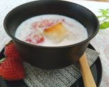 練乳抹茶ミルクのお汁粉(ぜんざい)風餅作り方6写真