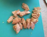納豆とチキンの焼きそばソース炒め作り方2写真