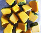 かぼちゃの炒り豆腐そぼろあんかけ作り方1写真