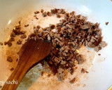 青梗菜とひき肉のオイスター炒め作り方3写真