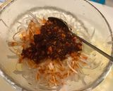豆苗と豚肉のネギ乗せ作り方4写真