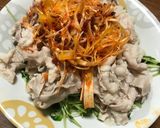 豆苗と豚肉のネギ乗せ作り方5写真
