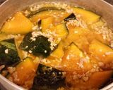 【旬！簡単！】かぼちゃの鶏豚そぼろ煮♪作り方5写真